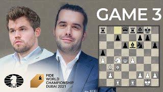FIDE World Chess Championship Game 3  Carlsen vs Nepo
