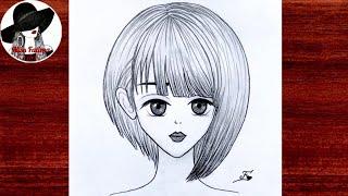 Easy Anime Drawing  How To Draw Anime Girl Step By Step