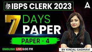 IBPS Clerk 2023  IBPS Clerk English Most Expected Question Paper  English by Kinjal Gadhvi #4