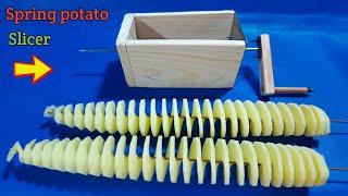 How to make a spiral and spring potato slicer in just 5 minutes  TM Makers