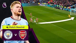 KEVIN DE BRUYNE SCORES TWICE  Man City vs Arsenal  Premier League Highlights