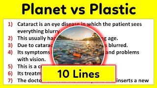 10 lines on Planet vs plastic in English for school students  10 Sentences about Planet vs Plastic