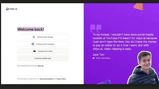 What are sign-up options on vidyo.ai?