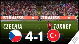 Penalty shootout  Czechia 4-1 Turkey  EURO 2024  Video game simulation