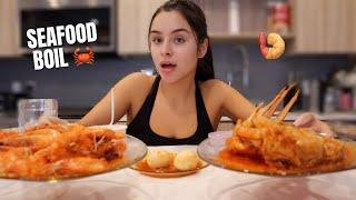 CRAB AND SHRIMP SEAFOOD BOIL MUKBANG