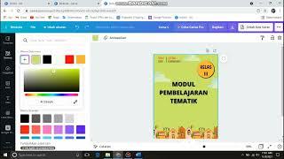 Template & Cara Membuat Bahan Ajar Menggunakan Canva   1. Cover Modul