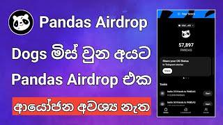 Dogs මිස් වුන අයට Pandas Airdrop එක  Pandas Airdrop  Telegram New Airdrop