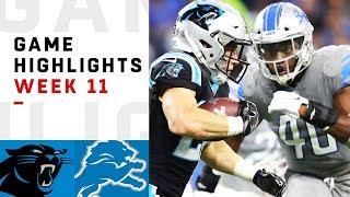 Panthers vs. Lions Week 11 Highlights  NFL 2018