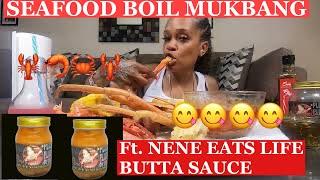 SEAFOOD BOIL MUKBANG... #NENEEATSLIFE SEAFOOD BUTTA SAUCE REVIEW