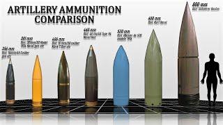 Artillery Ammunition Comparison by Caliber