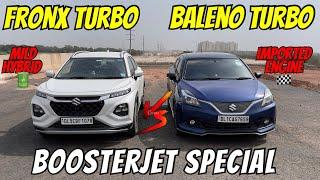 Fronx Turbo Vs Baleno Rs  raised hatchback Vs hot hatch  booster jet special  imported engine 