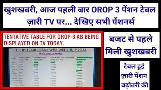 खुशखबरी आज पहली बार OROP 3 पेंशन टेबल जारी TV पर बजट से पहले #pension #orop2 #arrear #orop3 #orop