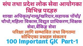 100 important GKimportant gk questionloksewa gkGk for pscGk for tsc Gk quize