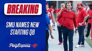 BREAKING Rhett Lashlee names Kevin Jennings starting QB for SMU vs. TCU Preston Stone 2nd string