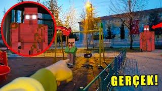 GERÇEK HAYATTA KANLI GOLEM BULDUM - Minecraft