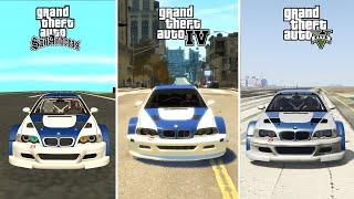 BMW M3 GTR E46 NFS Most Wanted  GTA SA vs GTA4 vs GTA5