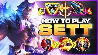 HOW TO PLAY SETT SEASON 14  BEST Build & Runes  Season 14 Sett guide  League of Legends