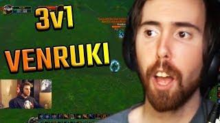 Asmongold Reacts to Venrukis LEGENDARY 3v1 PvP Clip