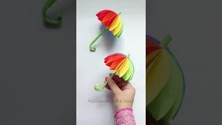 How To Make Beautiful Umbrella With Color Paper  DIY Paper umbralla easy