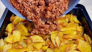Simply pour the minced meat over the potatoes‼ ️ Delicious Easy Dinner # 138