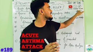 Acute Asthma Attack  NCLEX  #189  NORCET  UPUMS  KGMU  PGIMER  JIPMER  CHO  JEET ON TUBE