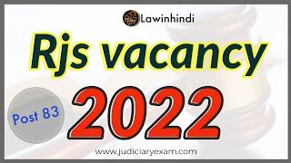 Rjs vacancy 2022 rajasthan civil judge vacancy 2022rjs 2022 post notification