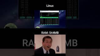 Ram usage on Windows compared to Linux #linux #windows