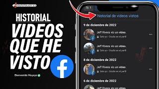 Como VER Historial de Videos VISTOS en Facebook 