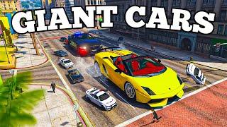 Running From Cops With Giant Lamborghini in GTA 5 RP