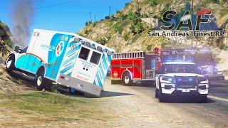 SAF #529 - Ambulance Crash  GTA V RP