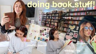 doing book stuff  barnes trip book haul reading journal kindle stickers reading vlog