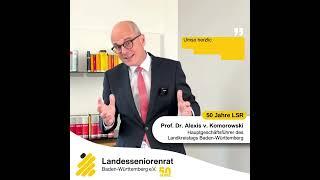 Jubiläum 2024 Glückwünsche von Prof. Dr. Alexis v. Komorowski Landkreistags Baden-Württemberg