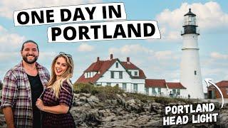 Maine One Day in Portland ME - Travel Vlog  Lobster Portland Head Light Sunset Cruise & MORE