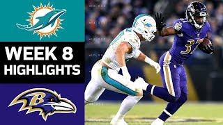 Dolphins vs. Ravens  NFL Week 8 Game Highlights