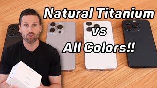 iPhone 15 Pro NATURAL TITANIUM vs EVERY COLOR Is this the BEST IPHONE 15 PRO COLOR??