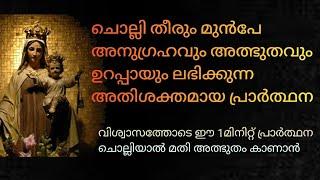 അത്ഭുതം ചെയ്യുന്നപരിശുദ്ധ കർമ്മലനാഥയോടുള്ള ഏറ്റവും ഫലപ്രദമായ പ്രാർത്ഥനPrayer to Our Lady Of Carmel