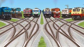 4×2 Trains Crossing By Indian Railroad Crossing Tracks  railroad videos