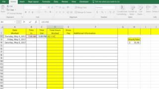 Lembar Waktu Sederhana Di Excel