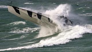 Thunder Childs sea trials in storm force conditions.