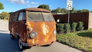 FIRST DRIVE IN OVER 40 YEARS - RESURRECTION RESTORATION 1962 VW Type 2 VanBus VW Kombi