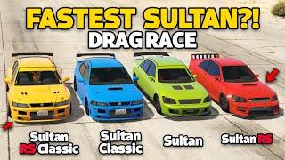 GTA 5 ONLINE - SULTAN RS CLASSIC VS SULTAN CLASSIC VS SULTAN RS VS SULTAN WHICH IS FASTEST?
