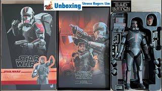 Hot Toys Unboxing Hunter Star Wars The Bad Batch Clone Force 99 16 Scale Figure TMS050 Clone Wars