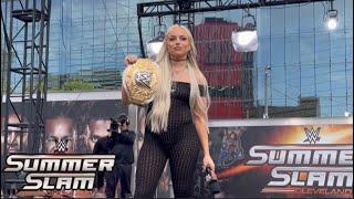 Liv Morgan Avoids Rhea Ripley during WWE Summerslam Press Conference 8224