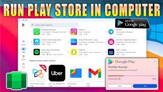 Install & Run Play Store in Computer  Windows 11