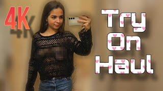 4K Amazing Mesh Clothes  Try on Haul with Mia 2024