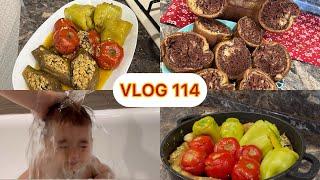 ️ SƏHƏR YEMEYİMİZE KEKS BİŞİRDİM MELİSANİN BANYO KEYFİ ÜC BACİ DOLMASİ GÜNLÜK BAZARLİGİMİZ #vlog