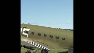 Airborne head out to Normandy #microsoftflightsimulator #warbirds #formation #dday80 #dropzone #c47