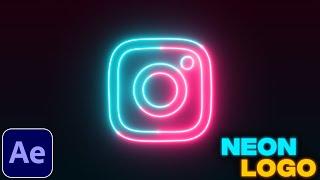 Neon Logo Animation Tutorial in After Effects  Free Plugin
