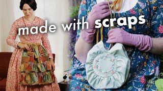 Absolute Frivolity making a Victorian Sewing Apron & Embroidered Regency Reticule