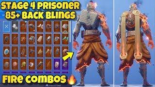 NEW STAGE 4 PRISONER SKIN Showcased With 85+ BACK BLINGS Fortnite Battle Royale PRISONER STAGE 4